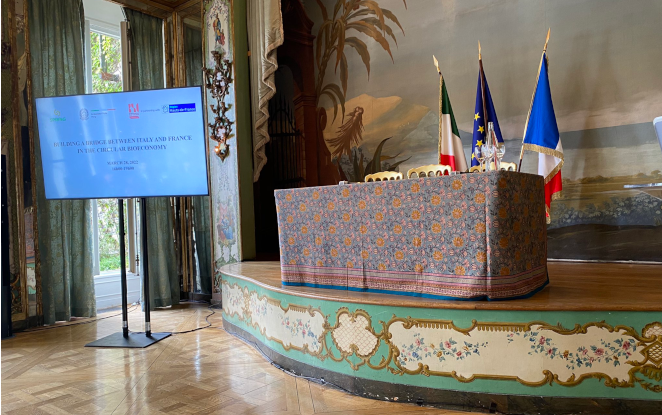 Novamont case study presented at the Italian Embassy in Paris
